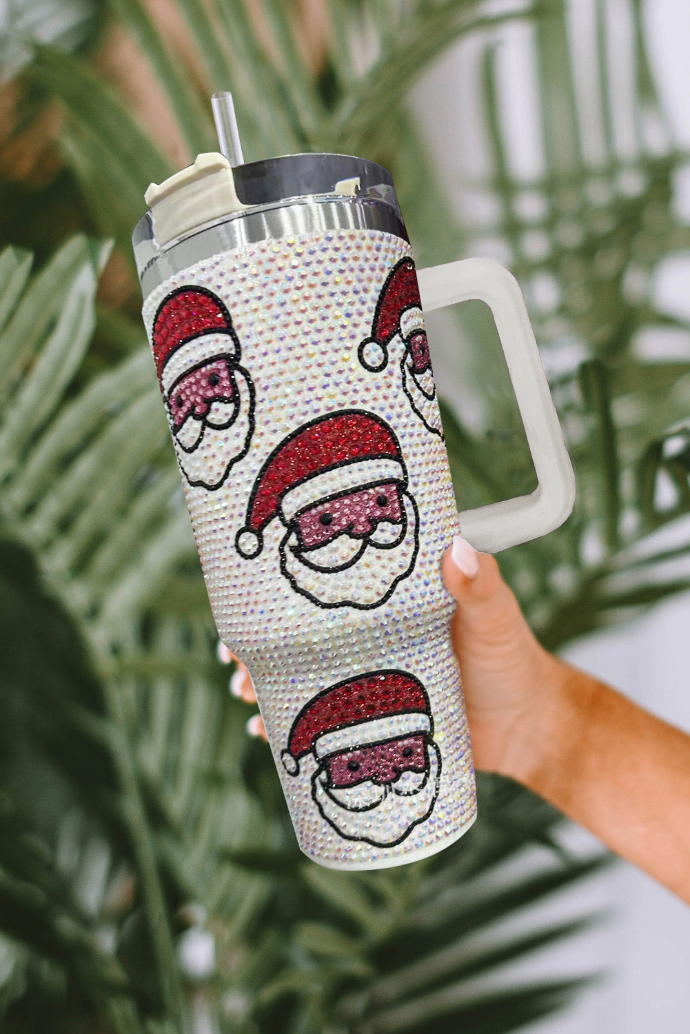 Christmas Santa Claus Diamond Stainless Steel 40 oz Tumbler