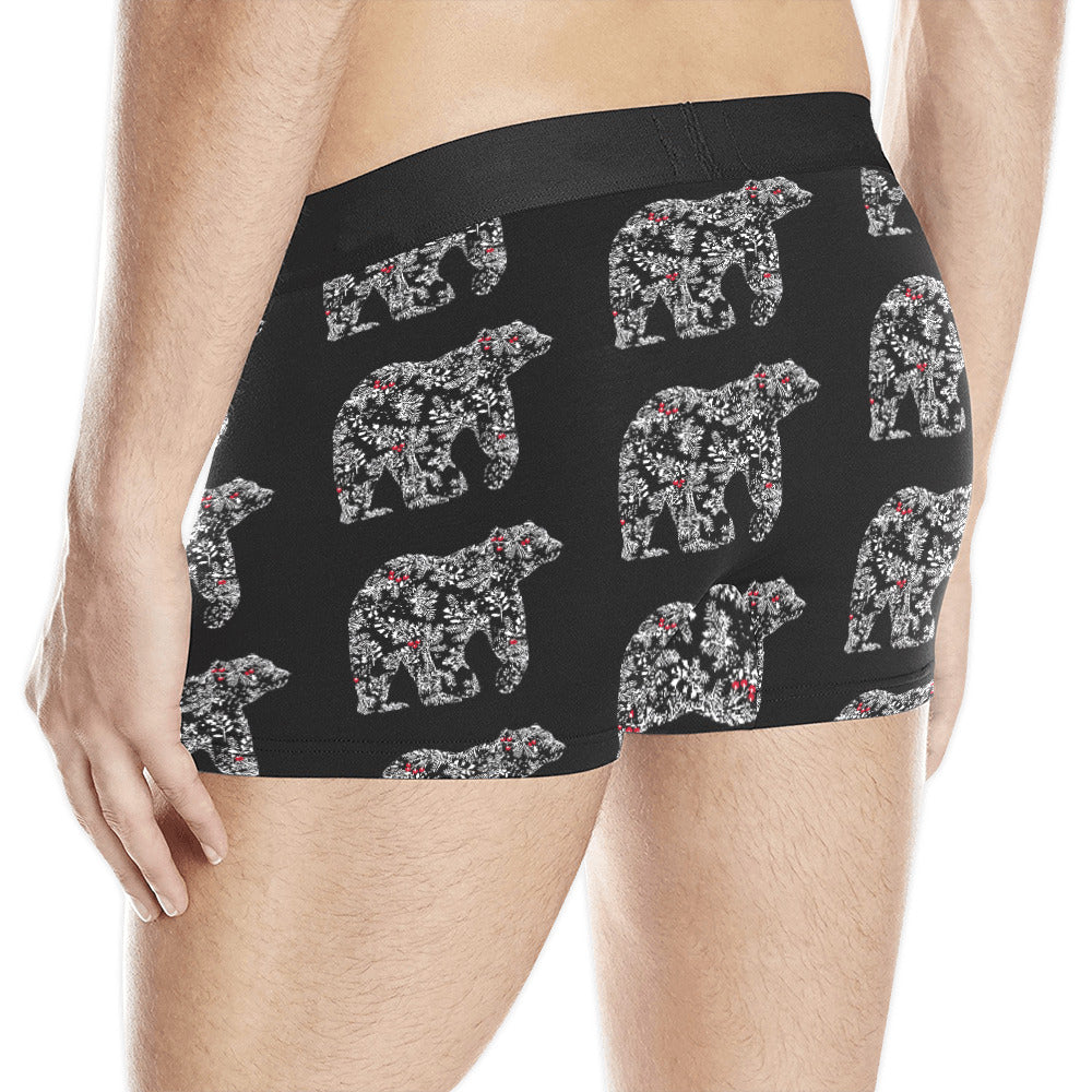 Chinoiserie Christmas Polar Bear Men's All Over Print Boxer Briefs (Made in USA)