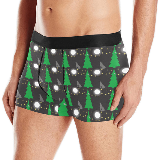 Men's Grey Wolf Printed Boxer Briefs (Made In USA)