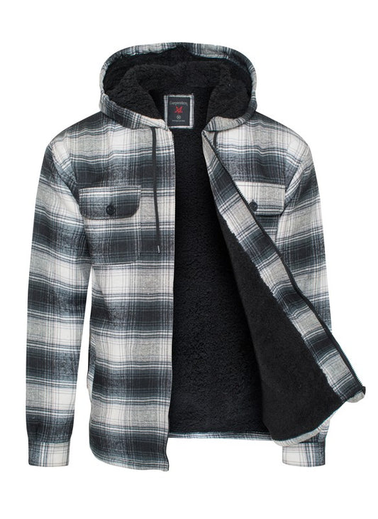 Men's Flannel Sherpa Lined Jacket