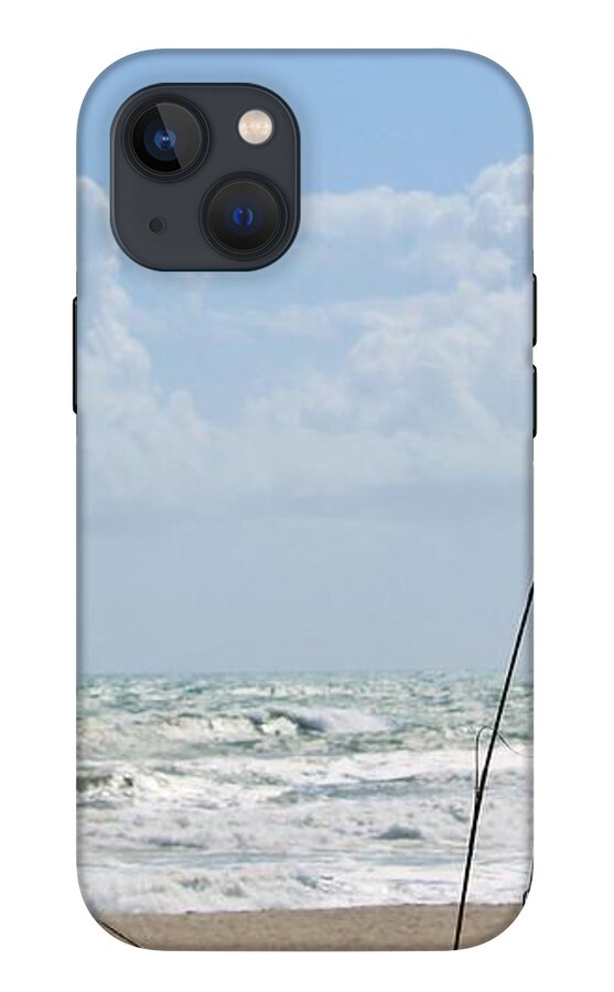 Cloudy Seaside with Tall Grasses - Phone Case