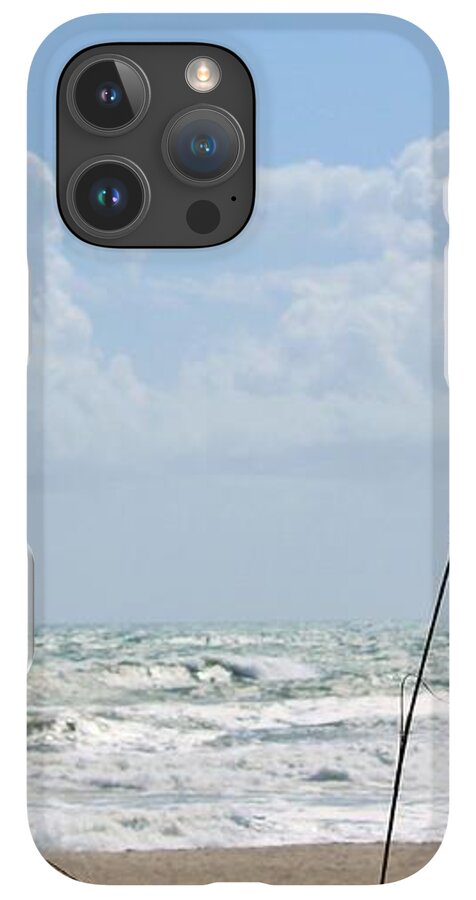Cloudy Seaside with Tall Grasses - Phone Case