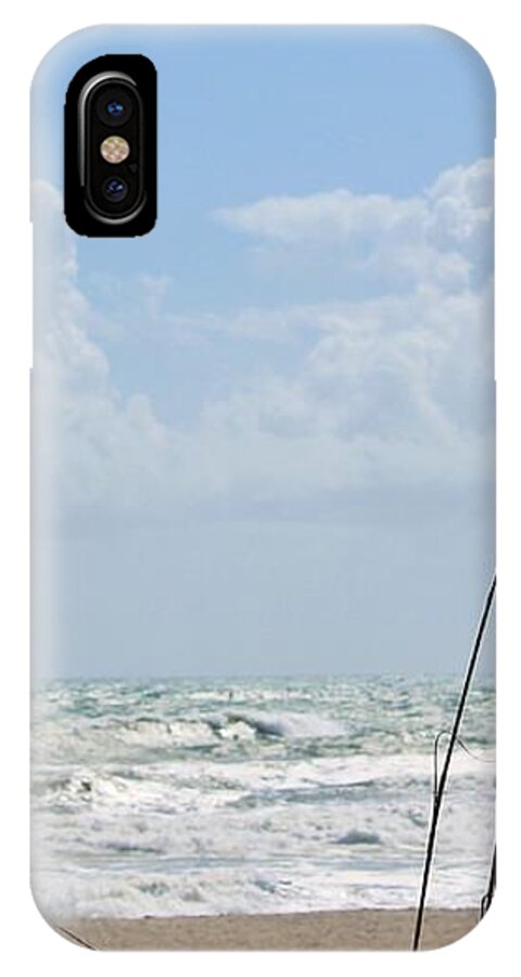 Cloudy Seaside with Tall Grasses - Phone Case