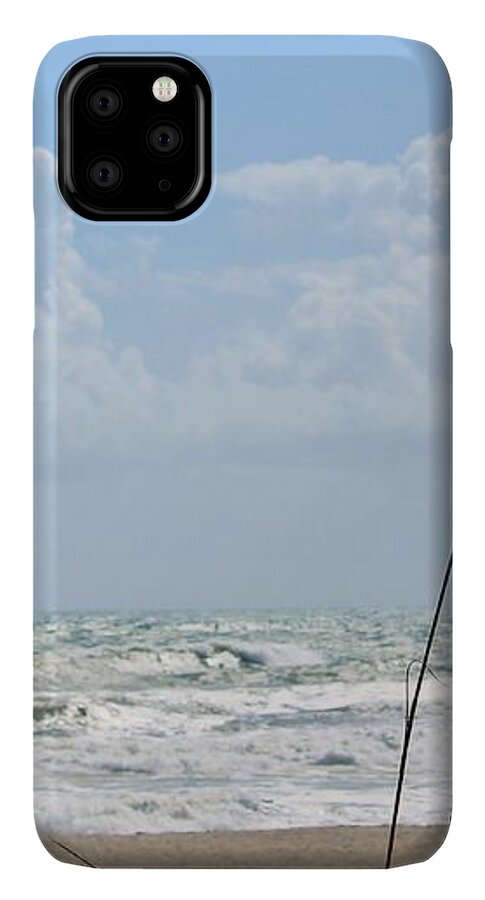 Cloudy Seaside with Tall Grasses - Phone Case