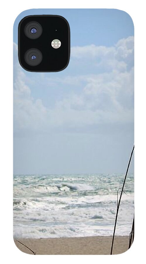 Cloudy Seaside with Tall Grasses - Phone Case