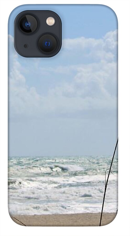 Cloudy Seaside with Tall Grasses - Phone Case