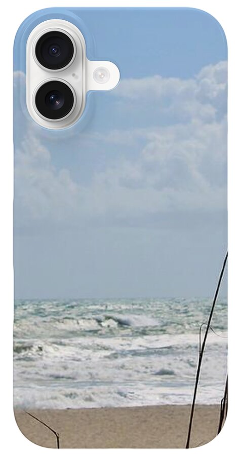Cloudy Seaside with Tall Grasses - Phone Case