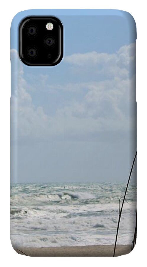 Cloudy Seaside with Tall Grasses - Phone Case