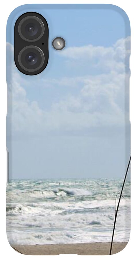 Cloudy Seaside with Tall Grasses - Phone Case