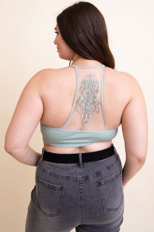 Curvy Tattoo Back Bralette