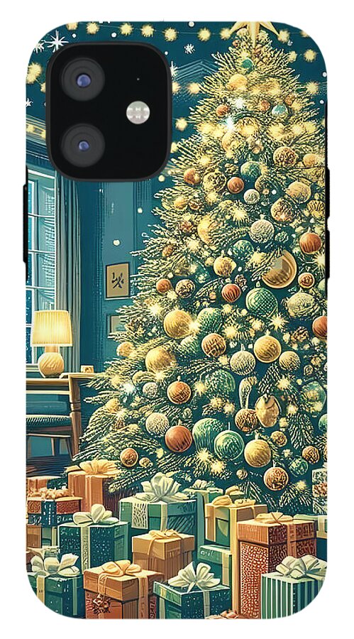 Cozy Christmas Living Room - Phone Case