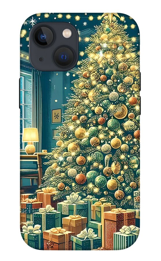 Cozy Christmas Living Room - Phone Case