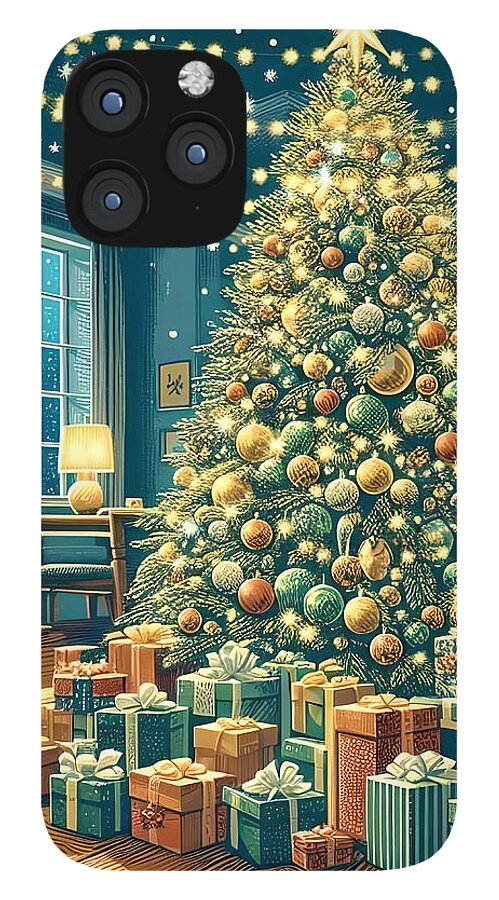 Cozy Christmas Living Room - Phone Case