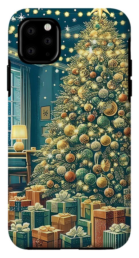 Cozy Christmas Living Room - Phone Case