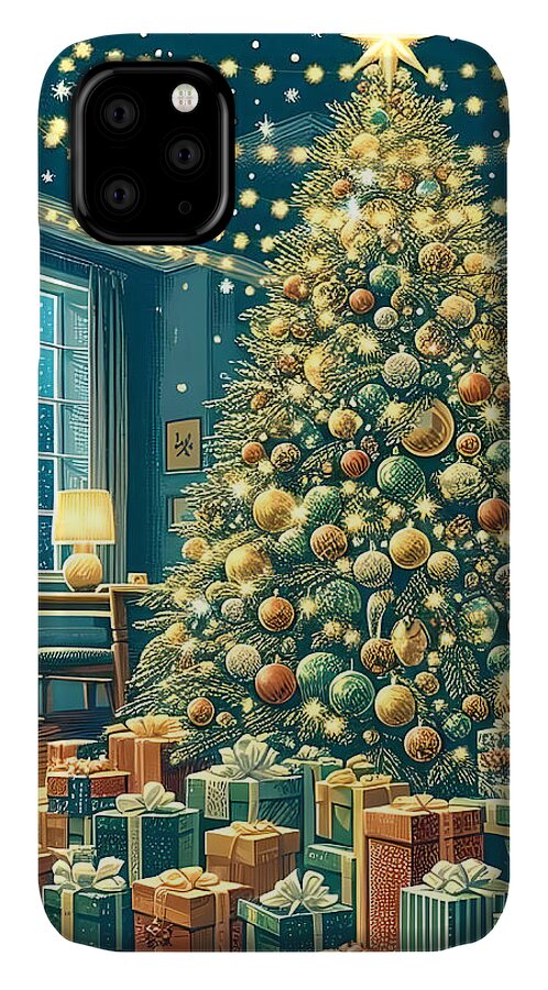 Cozy Christmas Living Room - Phone Case