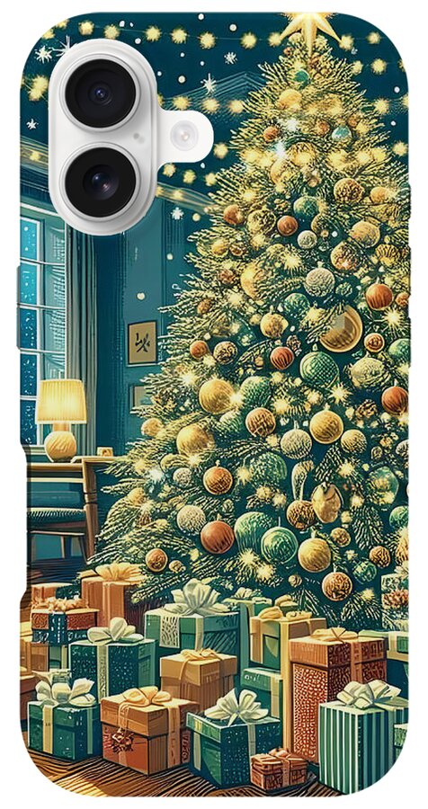 Cozy Christmas Living Room - Phone Case