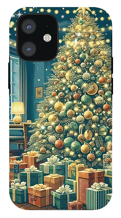 Cozy Christmas Living Room - Phone Case