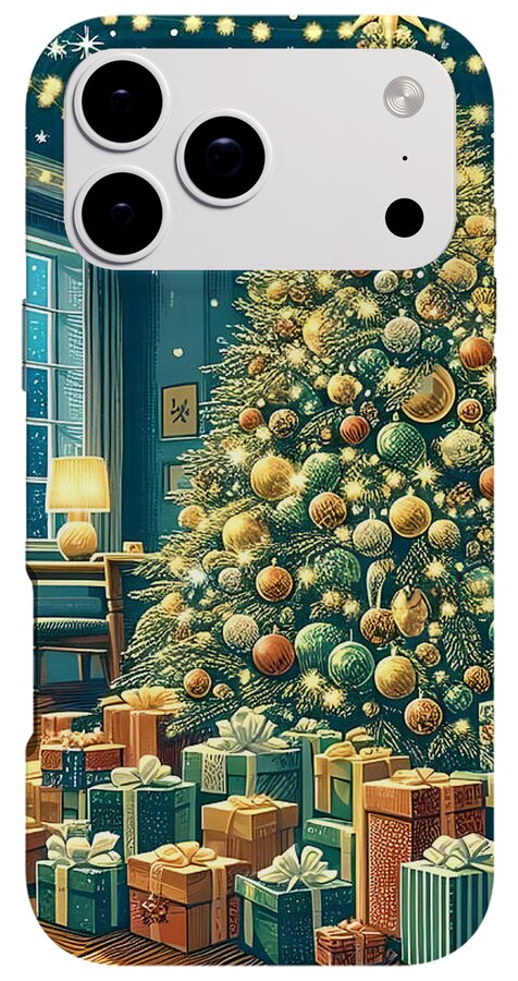 Cozy Christmas Living Room - Phone Case