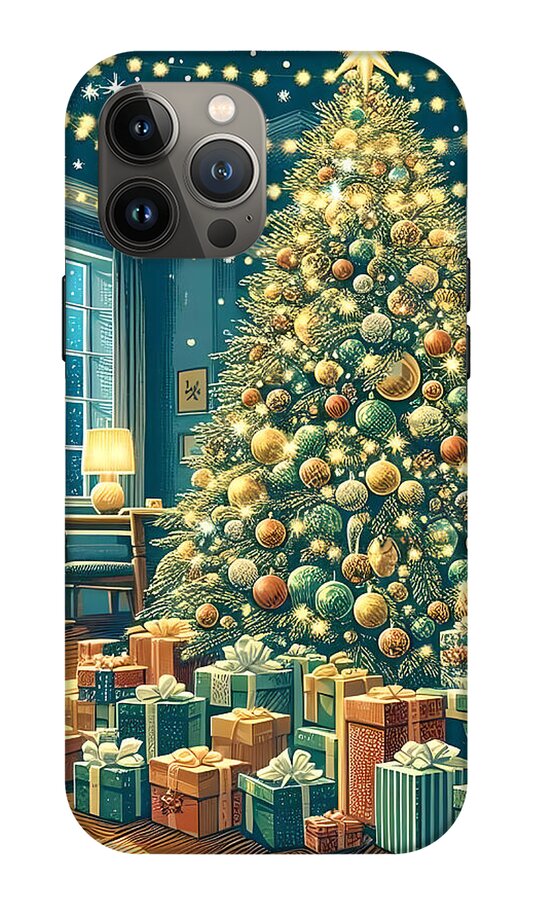 Cozy Christmas Living Room - Phone Case