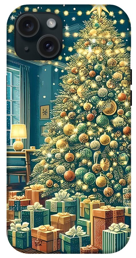 Cozy Christmas Living Room - Phone Case