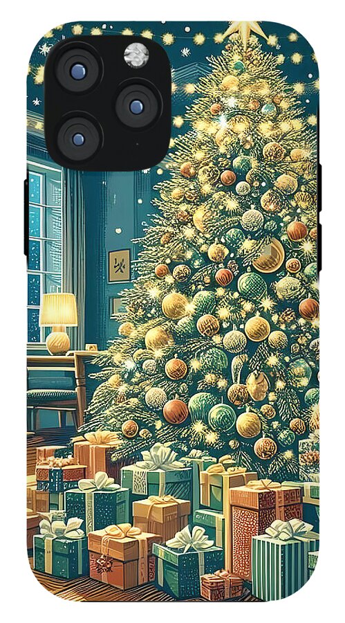 Cozy Christmas Living Room - Phone Case