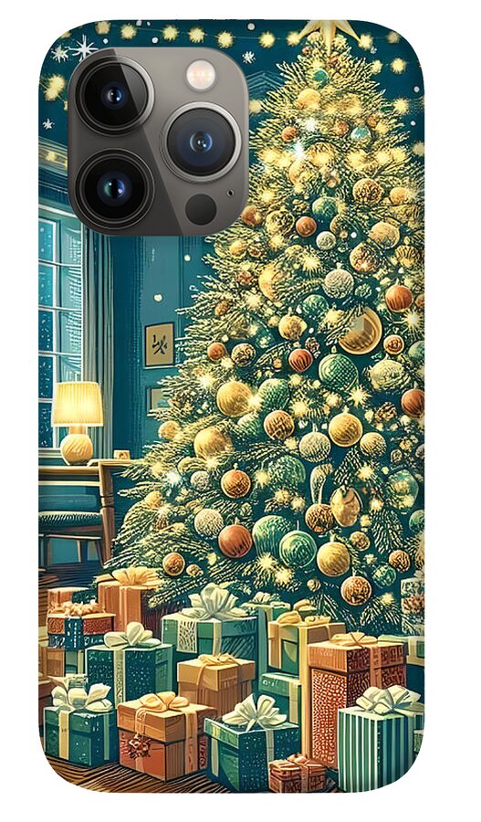 Cozy Christmas Living Room - Phone Case