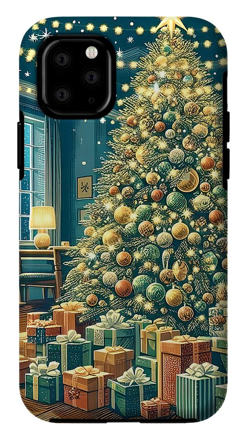 Cozy Christmas Living Room - Phone Case