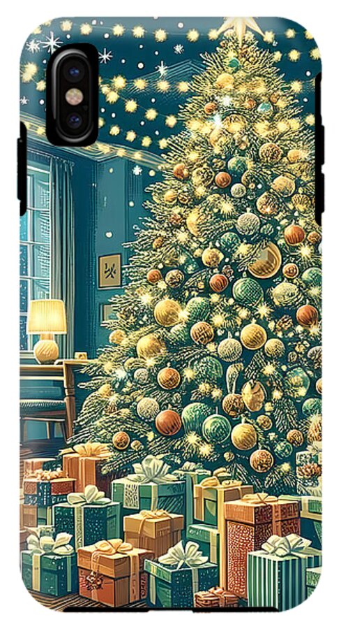 Cozy Christmas Living Room - Phone Case