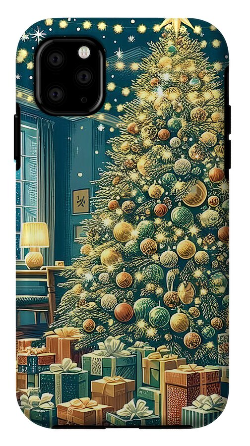 Cozy Christmas Living Room - Phone Case