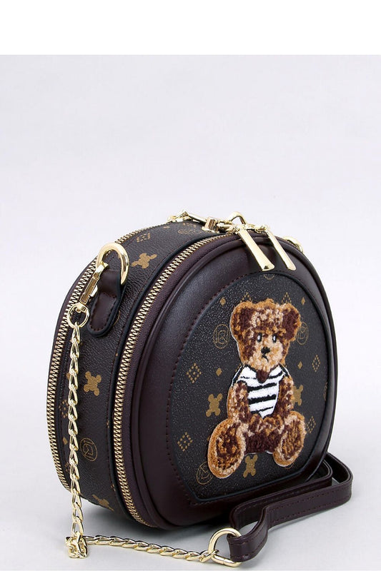Women's Black Teddy Bear Messenger Bag by Inello