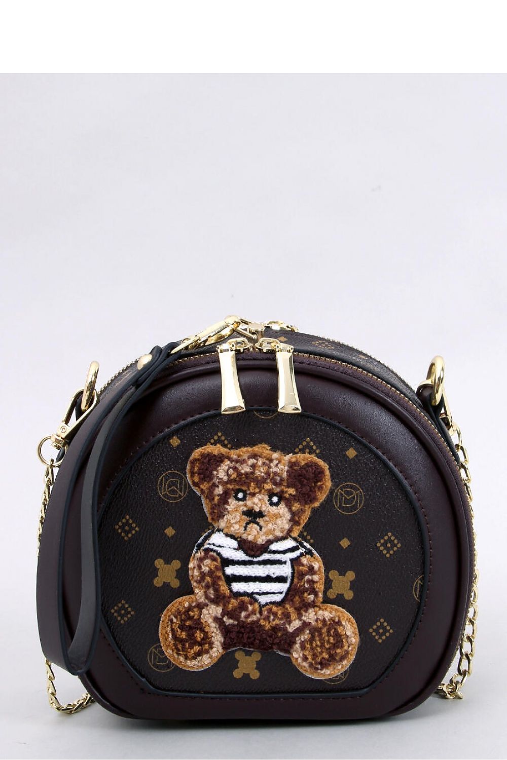 Women's Black Teddy Bear Messenger Bag by Inello