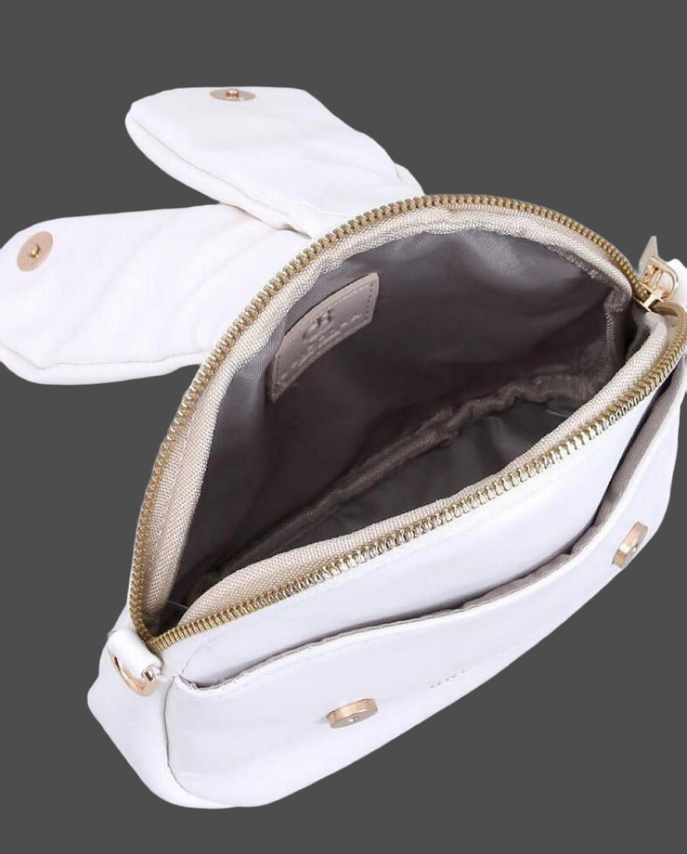 Women's White Messenger Bag by Inello