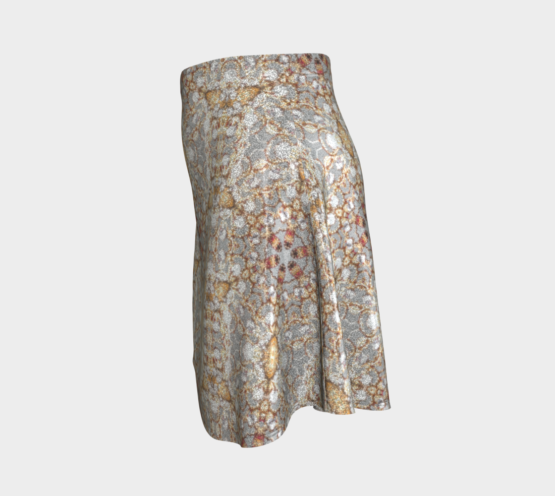 Silver Star Pattern Glitter Flared Skirt