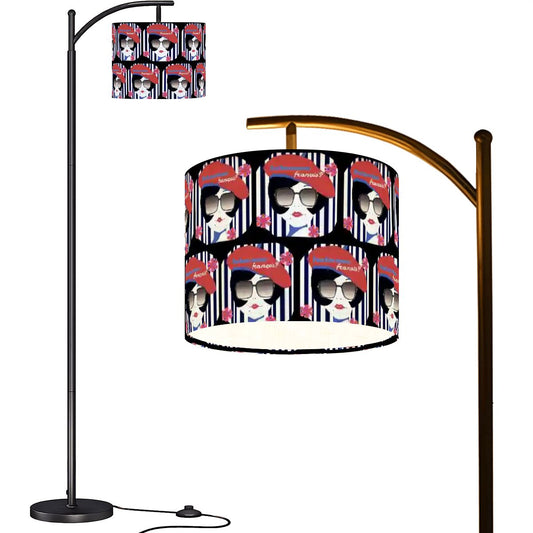 Parlez-vous Francais?  French Girl Arc Floor Lamp (Made in USA)