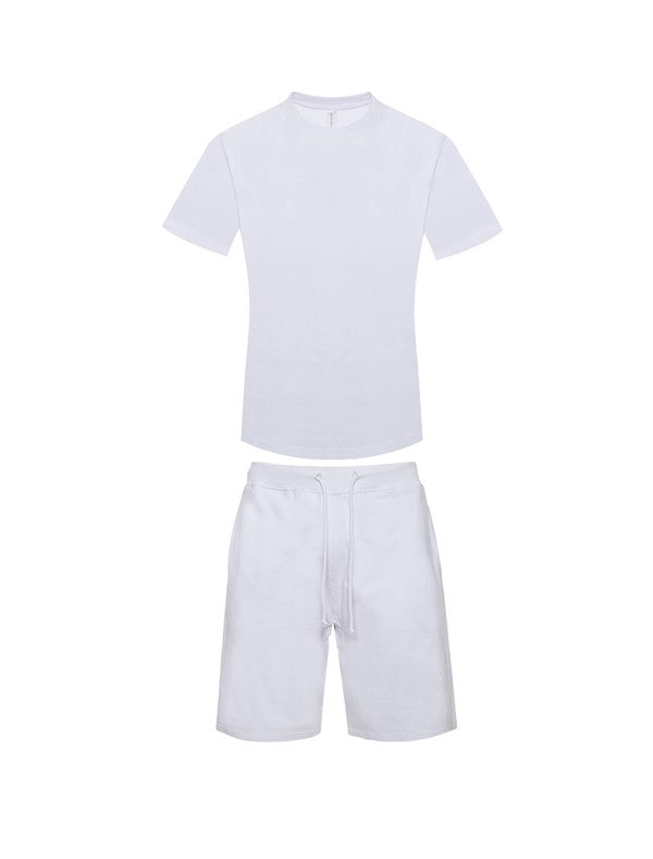 Men's Premium Heavy Weight Single Jersey Short Set