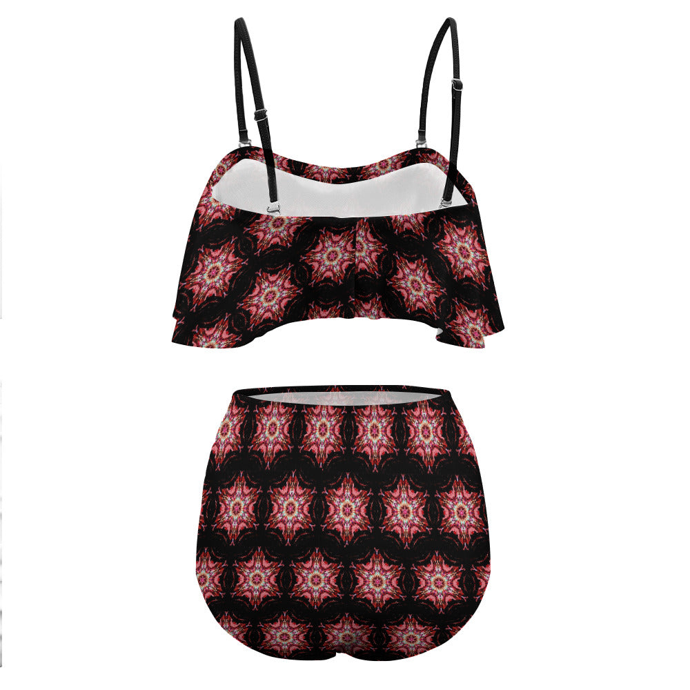 Red Star Designs on Ladies Loose Top 2-piece Swimsuit