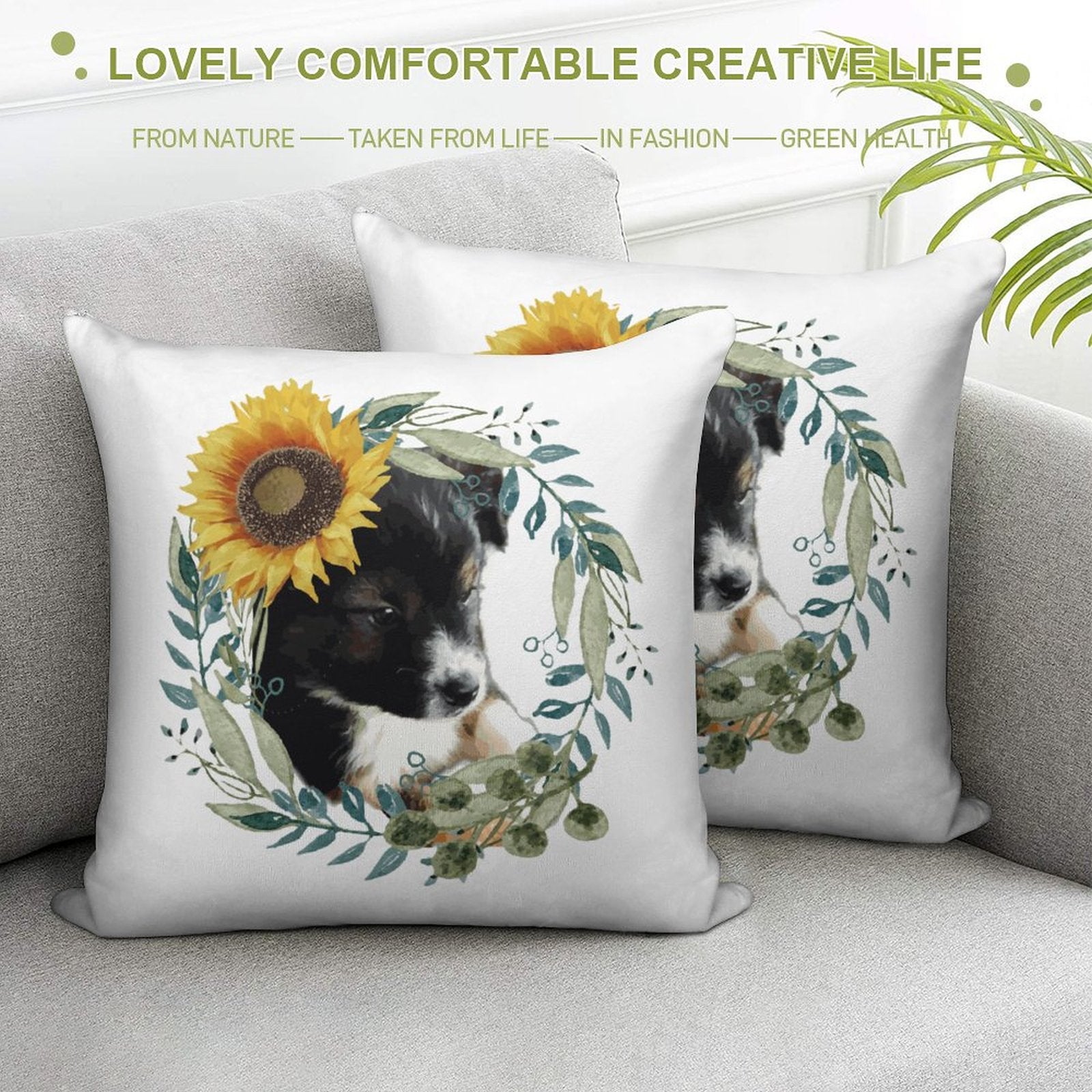 Cute Black Puppy 2-Piece Ultra-Soft Pillowcase Set - 18