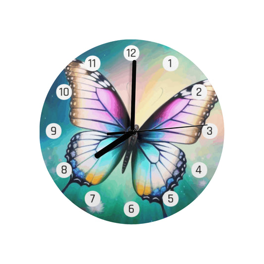 Beautiful Butterfly Wall Clock (Made in USA)