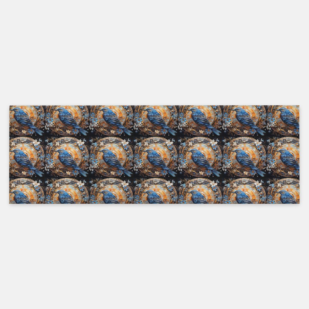 Blue Birds Navy Pashmina Scarf