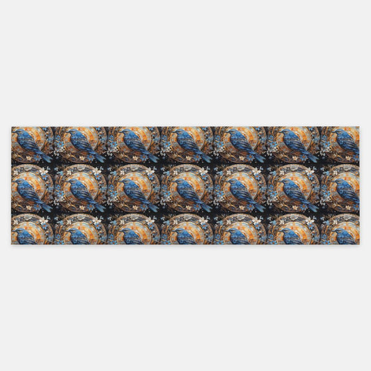 Blue Birds Navy Pashmina Scarf