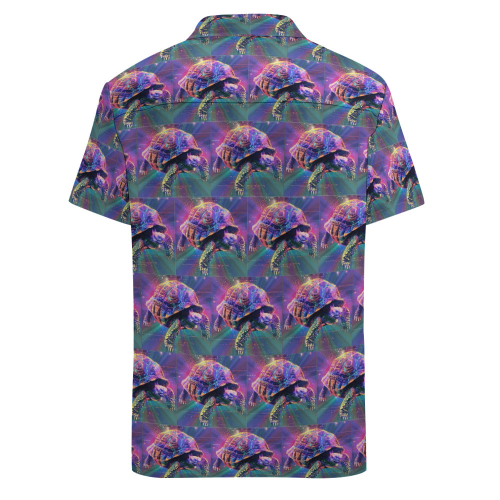 Men's Supersonic Turtle Button Down Short Sleeve Shirt