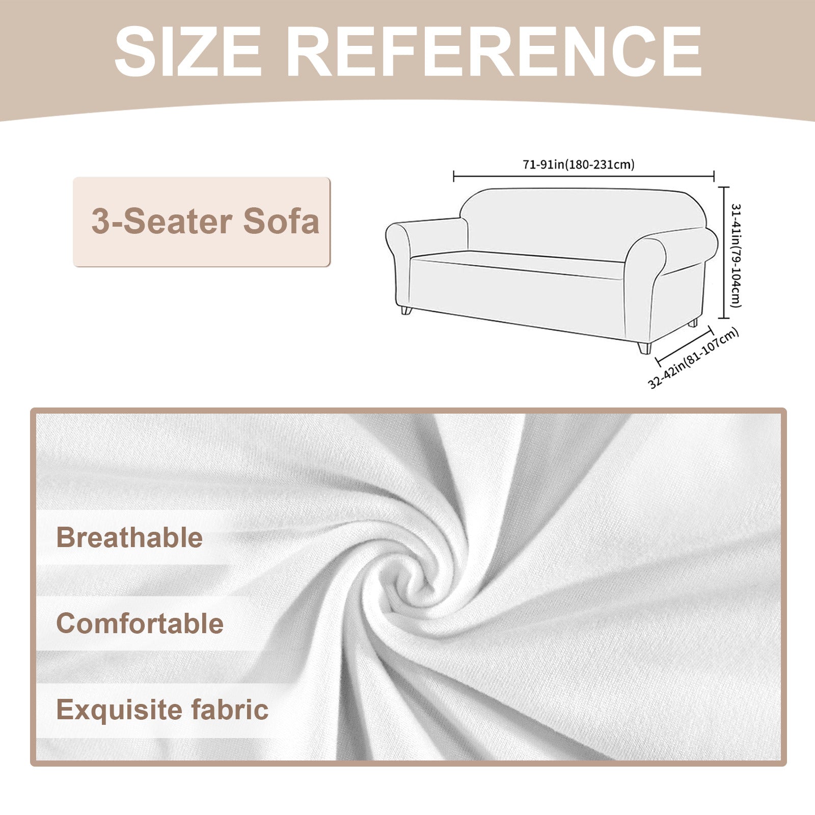 Orange Brown Marble 3-Seater Sofa Cover | Ships from USA