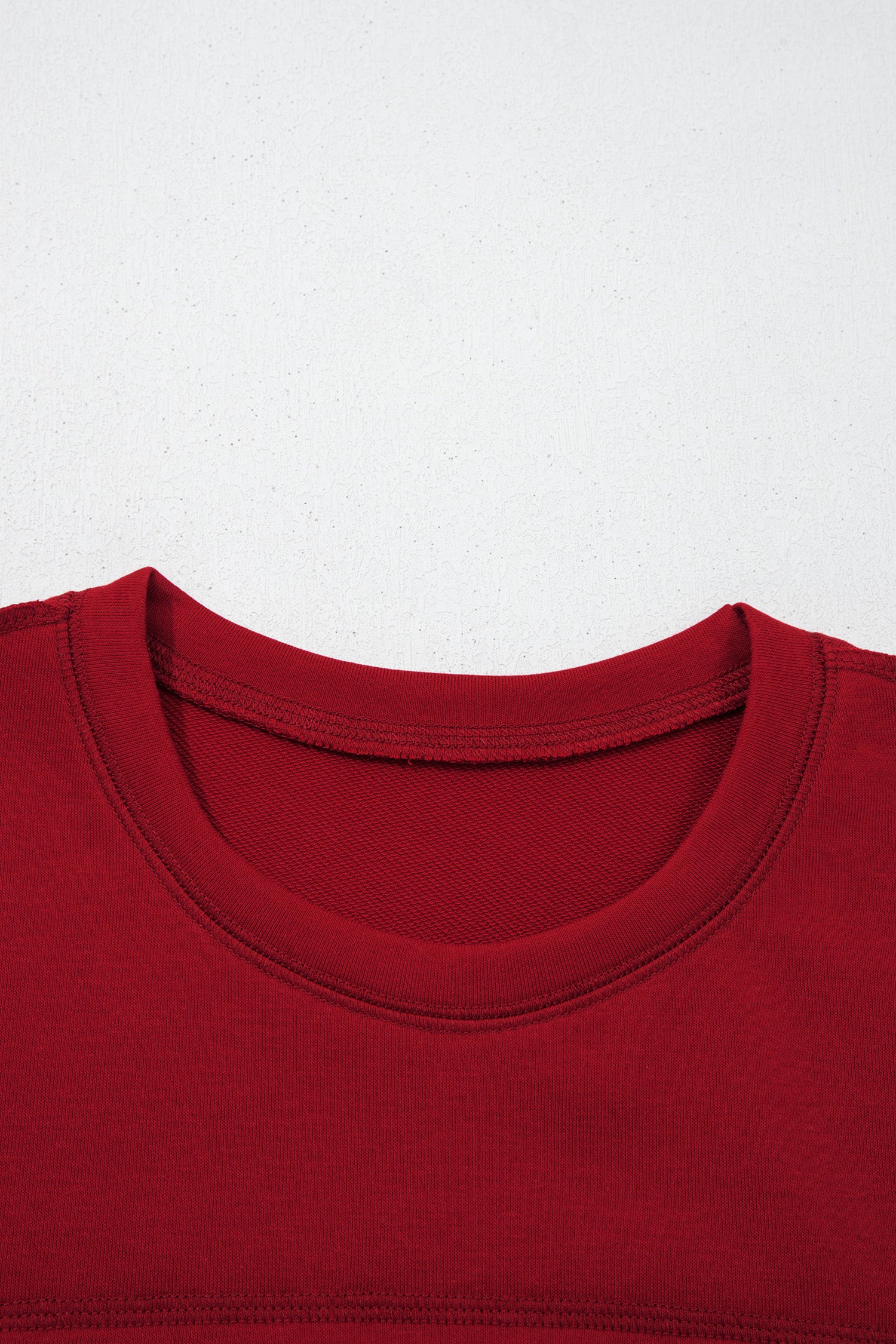 Rose Red Drop Shoulder Boxy Tee and Barrel Pants Set
