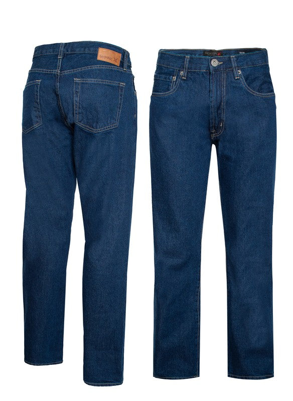 Men's Straight Leg Denim Blue Jeans