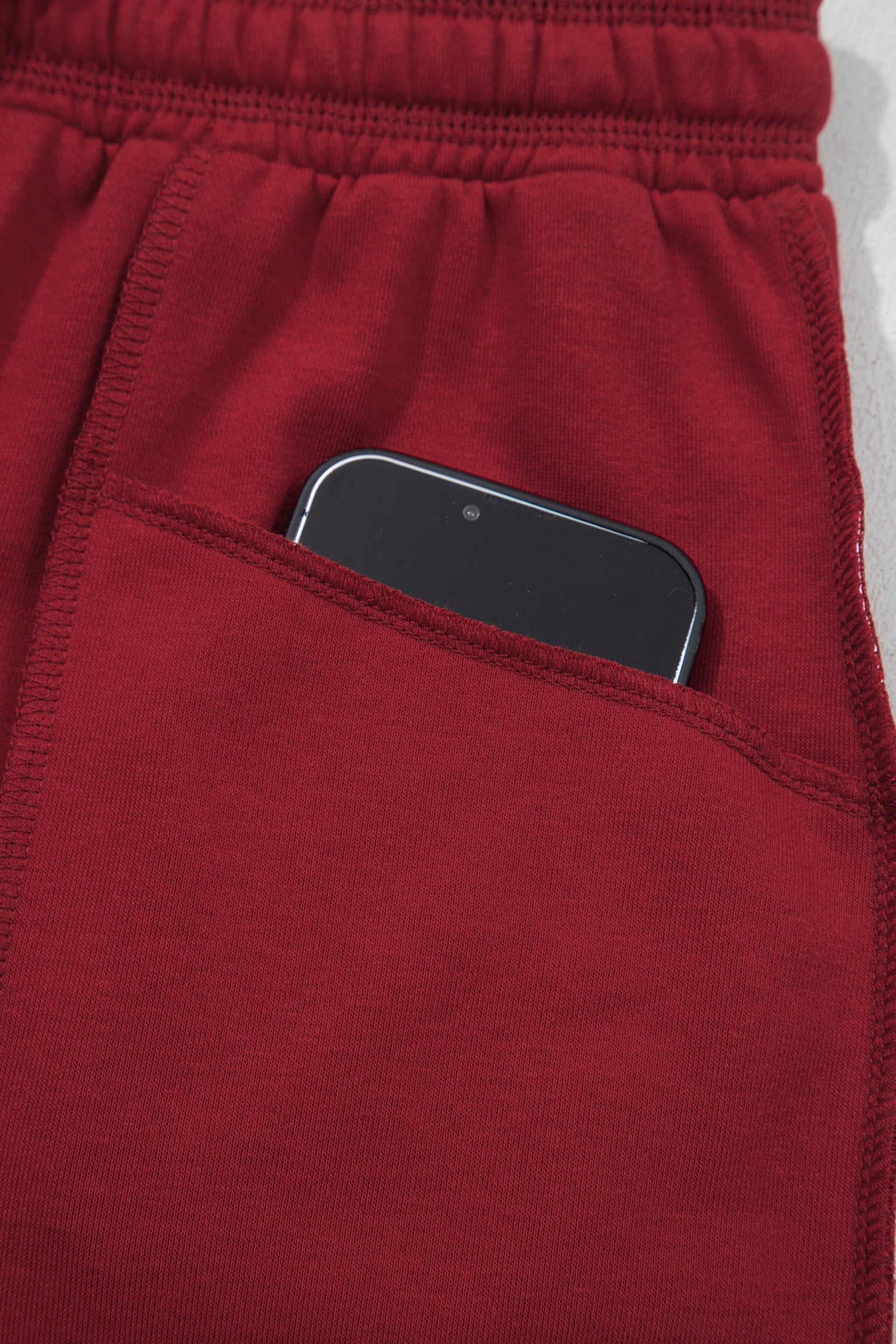 Rose Red Drop Shoulder Boxy Tee and Barrel Pants Set