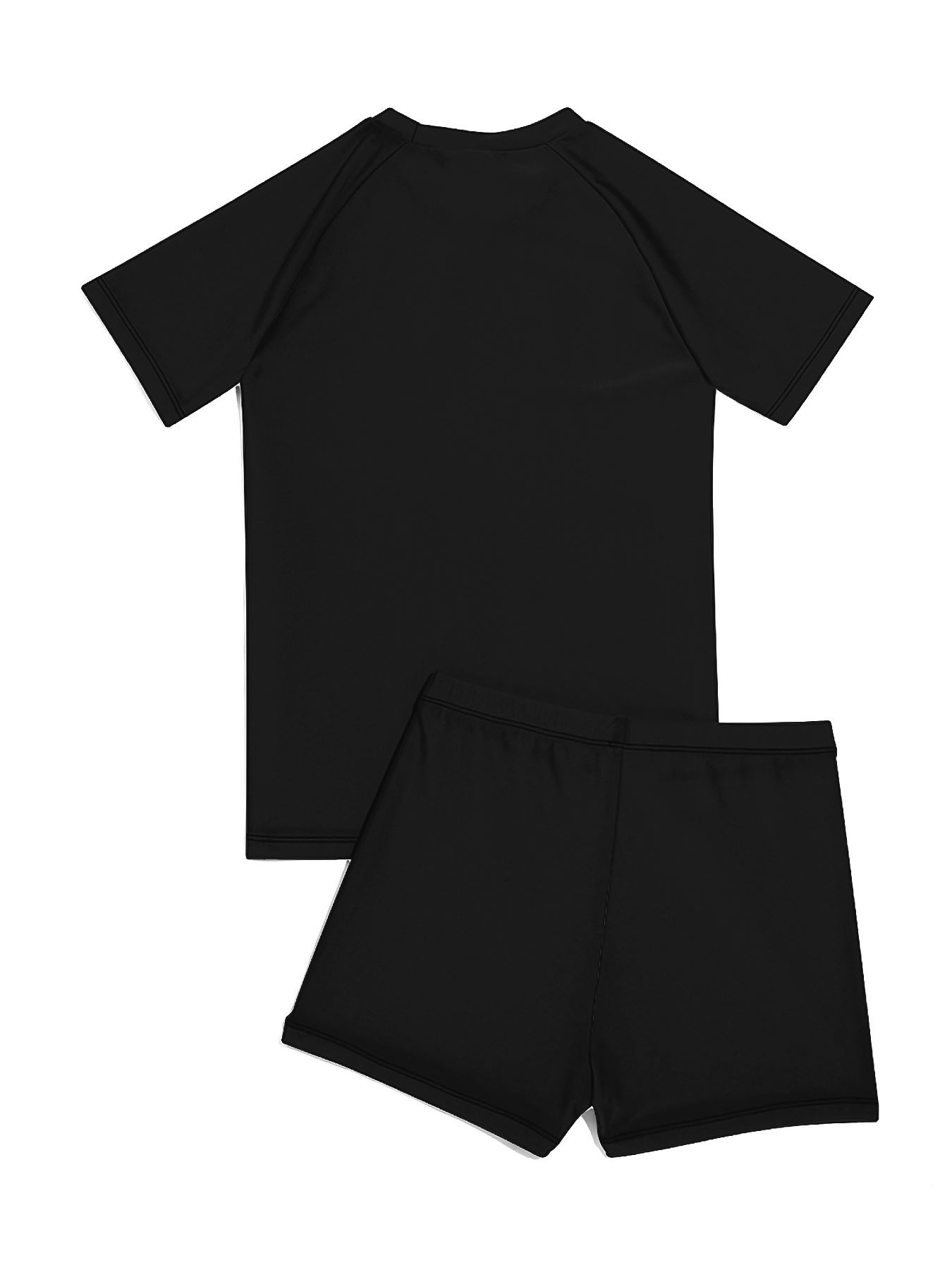 Ethereal Wolf in the Moonlight Short Sleeve 2-piece Swimsuit for Children (Front Printing)