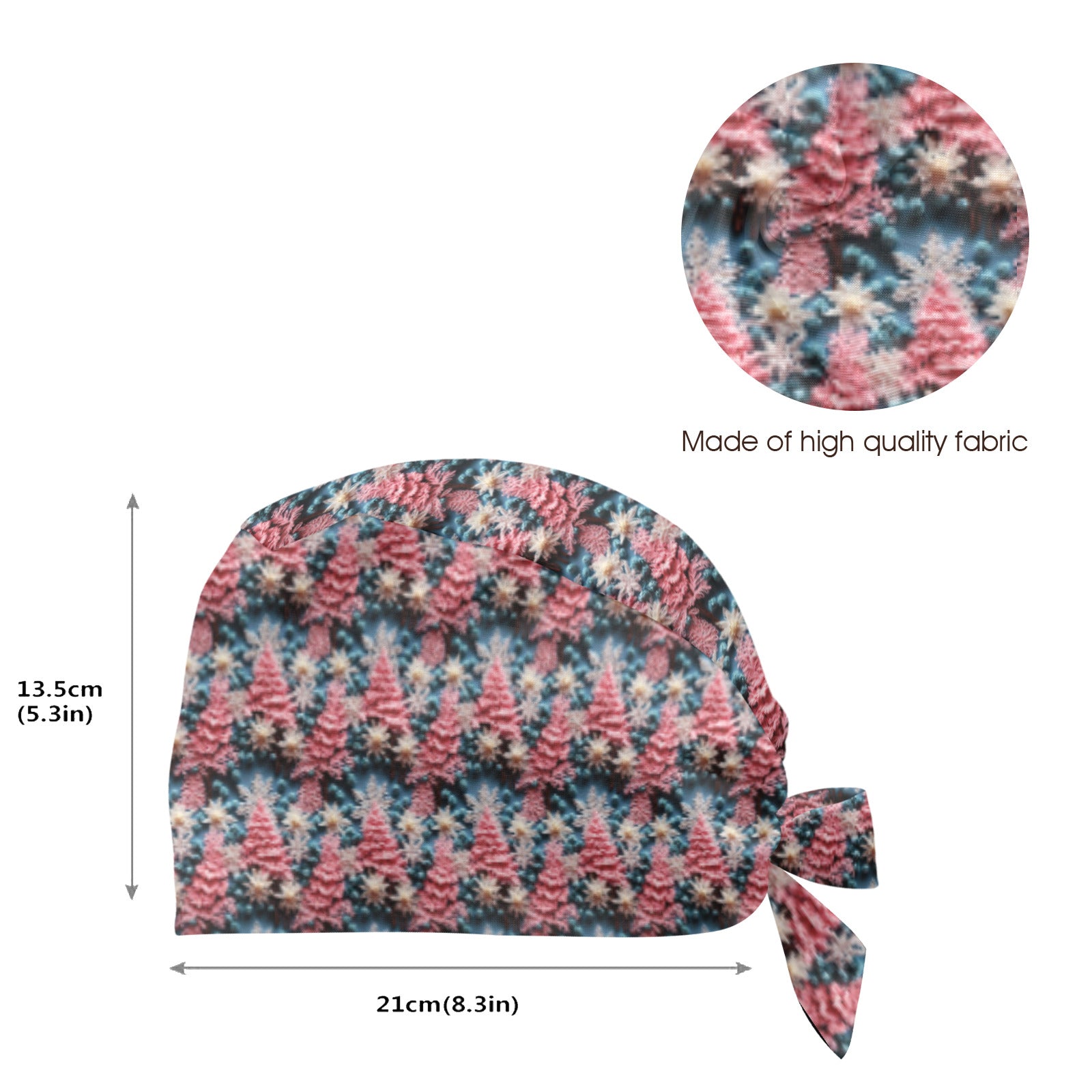 Pink Christmas Trees Medical Scrub Cap (Made in USA)