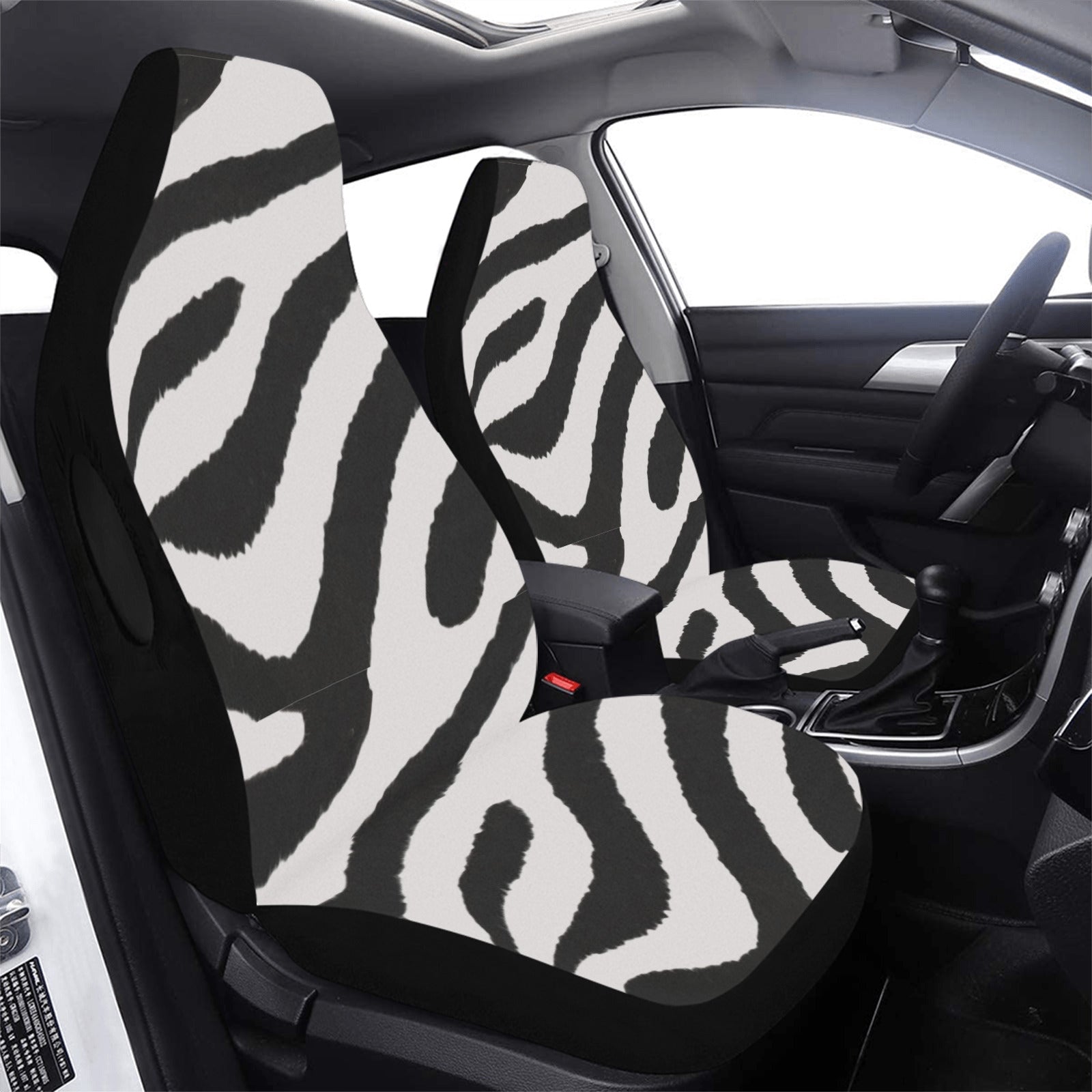 Zebra Stripes Car Seat Covers|Airbag Compatible(Set of 2)