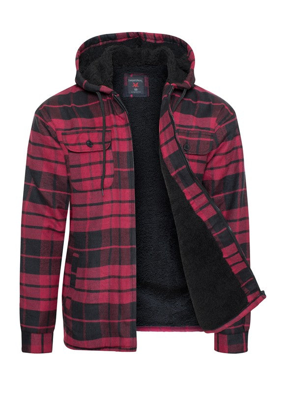 Men's Flannel Sherpa Lined Jacket