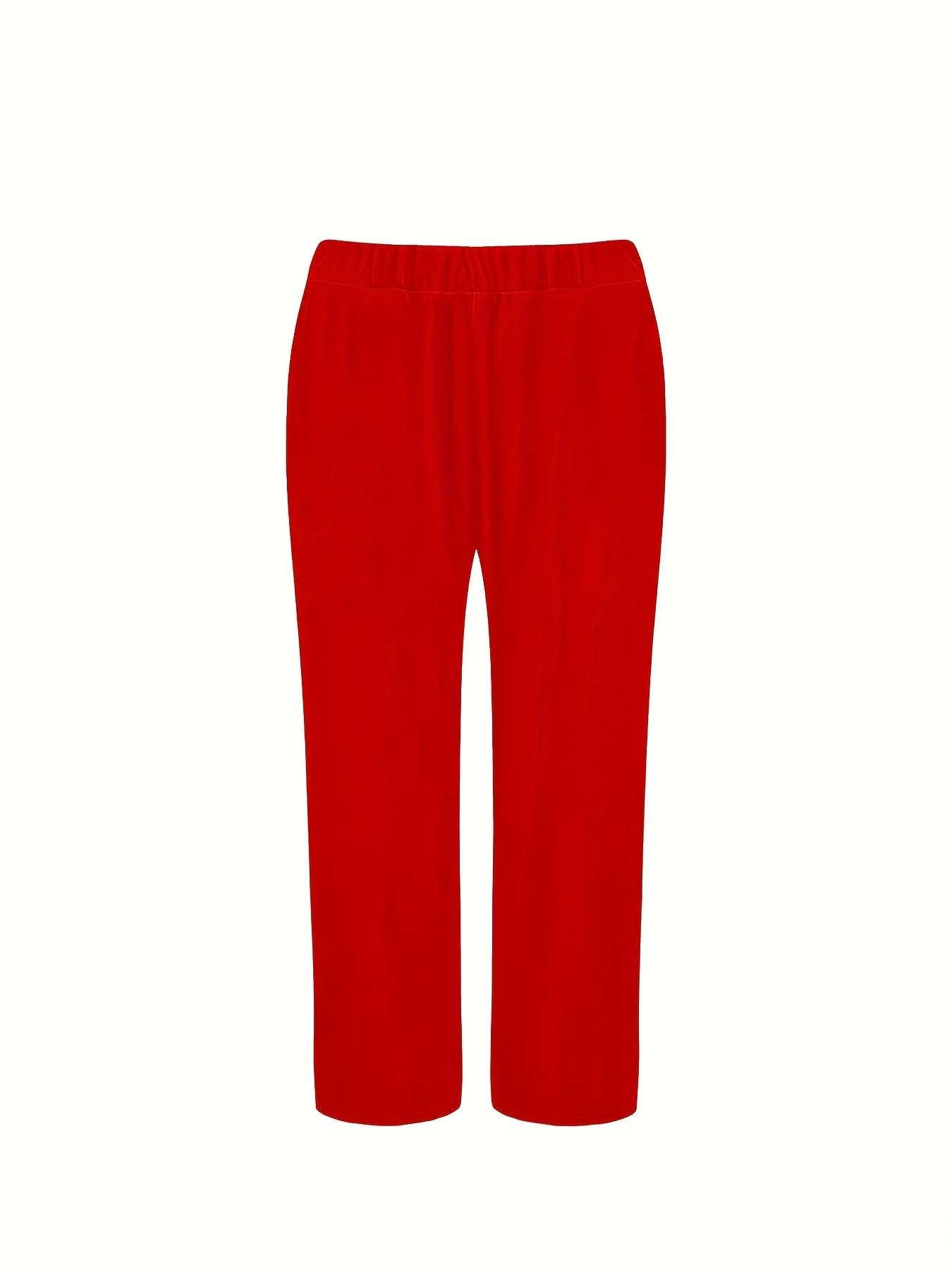 Women’s Red 3-piece Loose Outfit Pants Set
